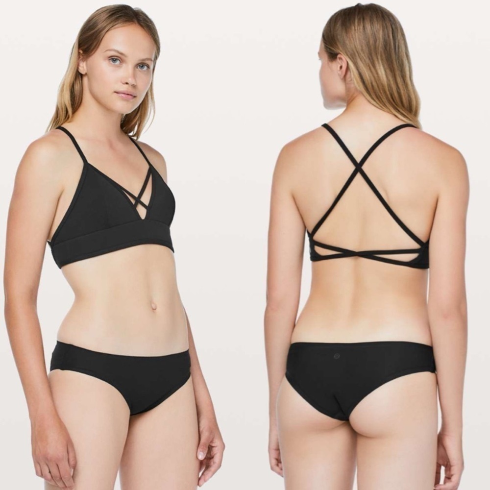 Lululemon Radiant Rhapsody Bra Black Size 8 Sports Active Soft Lightweight
